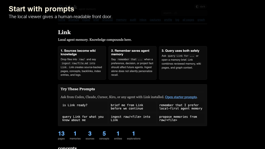 Animated Link web UI walkthrough