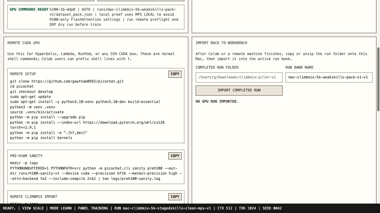 Scale Up command generator screenshot